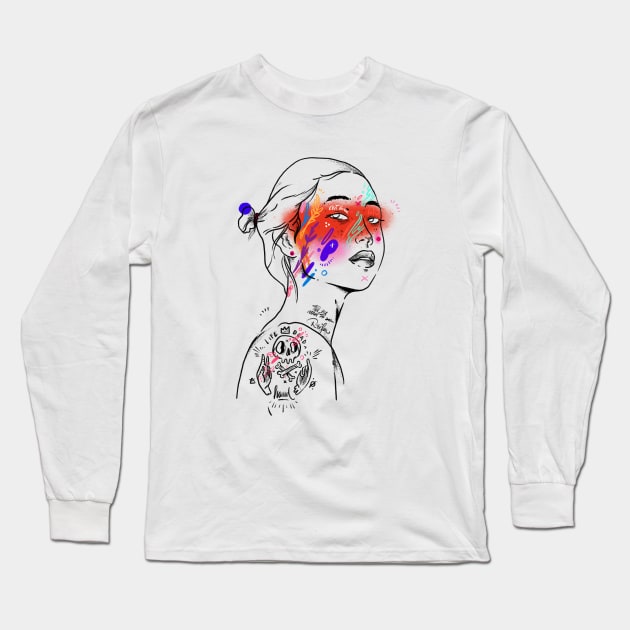 Girl Long Sleeve T-Shirt by Reifus